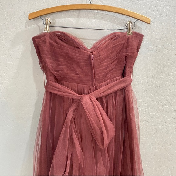 Jenny Yoo Aiden Convertible Gown Women’s Size 10 Strapless Sweetheart Dusty Pink - Picture 6 of 10